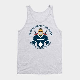 mask blue superhero Tank Top